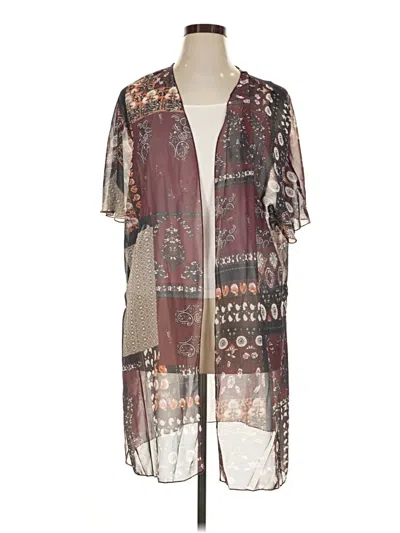 Pre-owned Unbranded Kimono In Brown