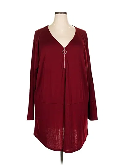 Pre-owned Unbranded Kimono In Burgundy