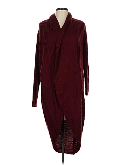 Pre-owned Unbranded Kimono In Burgundy
