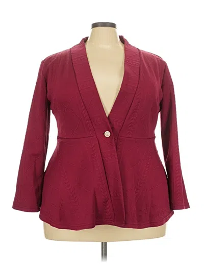 Pre-owned Unbranded Kimono In Burgundy