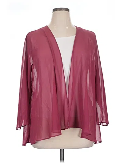 Pre-owned Unbranded Kimono In Burgundy