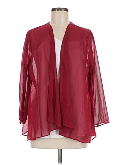 Pre-owned Unbranded Kimono In Burgundy