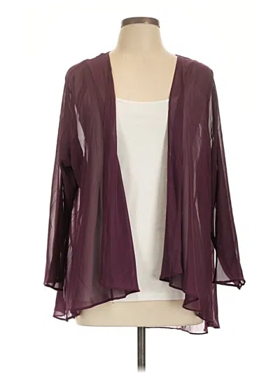 Pre-owned Unbranded Kimono In Burgundy
