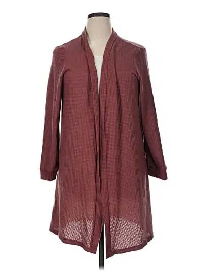 Pre-owned Unbranded Kimono In Burgundy
