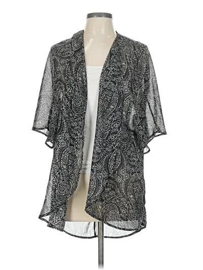 Pre-owned Unbranded Kimono In Gray