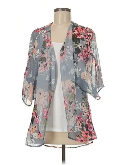 Pre-owned Unbranded Kimono In Gray