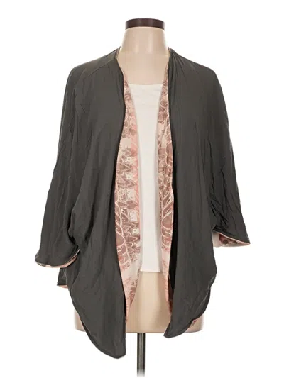 Pre-owned Unbranded Kimono In Gray