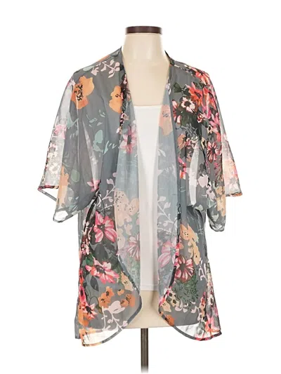 Pre-owned Unbranded Kimono In Gray