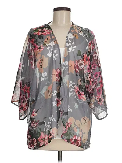 Pre-owned Unbranded Kimono In Gray
