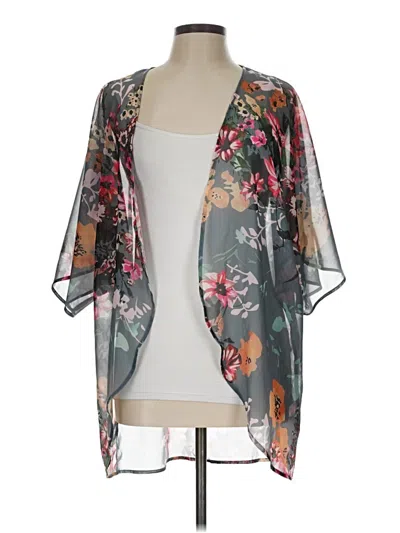 Pre-owned Unbranded Kimono In Gray