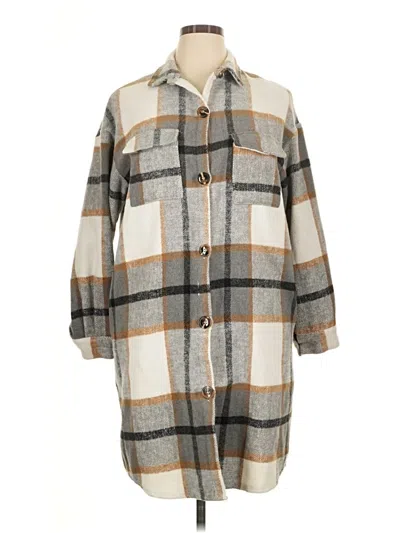 Pre-owned Unbranded Kimono In Gray