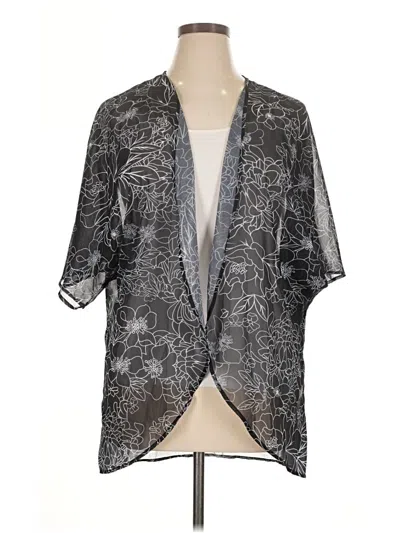 Pre-owned Unbranded Kimono In Gray