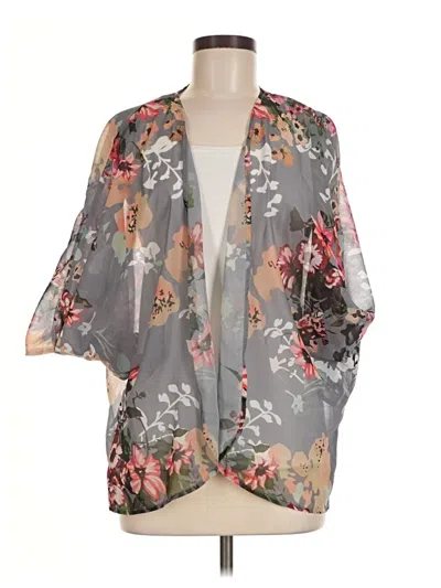 Pre-owned Unbranded Kimono In Gray