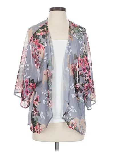 Pre-owned Unbranded Kimono In Gray