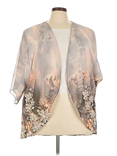 Pre-owned Unbranded Kimono In Gray