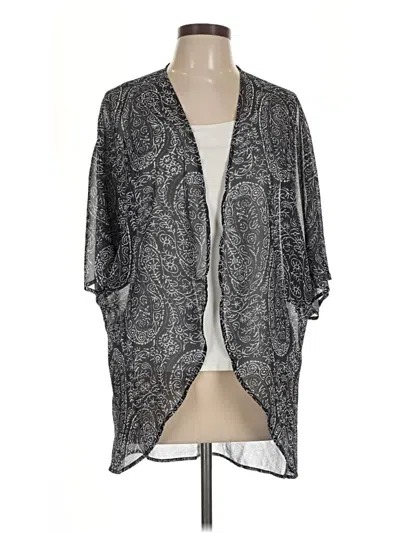 Pre-owned Unbranded Kimono In Gray