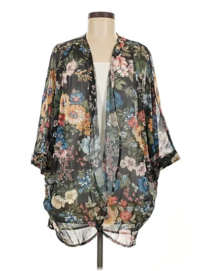 Pre-owned Unbranded Kimono In Gray