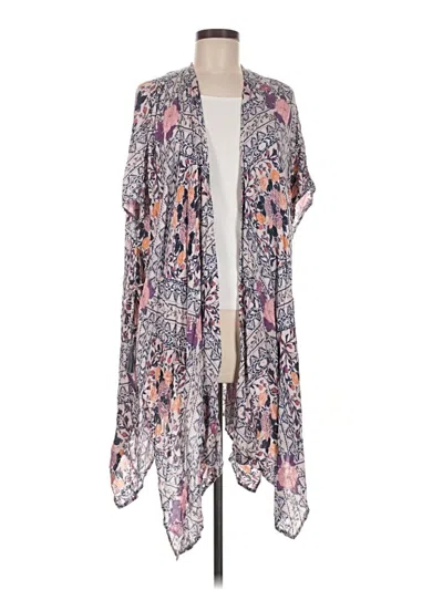 Pre-owned Unbranded Kimono In Gray
