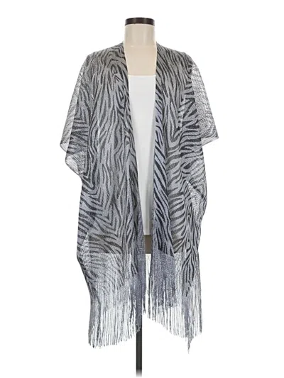 Pre-owned Unbranded Kimono In Gray