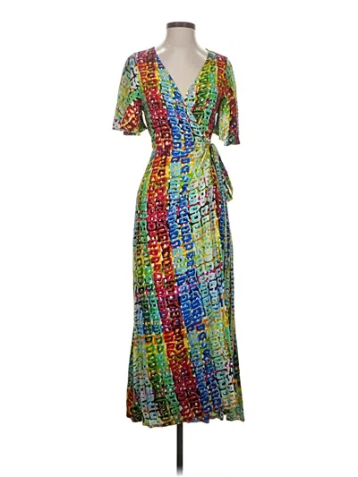 Pre-owned Unbranded Kimono In Green