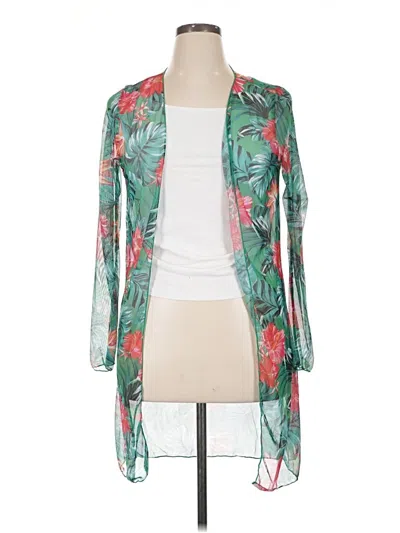 Pre-owned Unbranded Kimono In Green