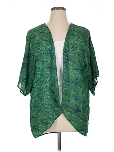 Pre-owned Unbranded Kimono In Green