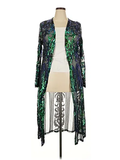 Pre-owned Unbranded Kimono In Green
