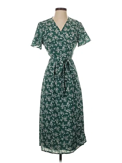 Pre-owned Unbranded Kimono In Green
