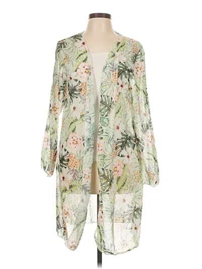 Pre-owned Unbranded Kimono In Green