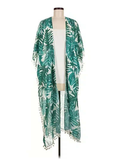 Pre-owned Unbranded Kimono In Green
