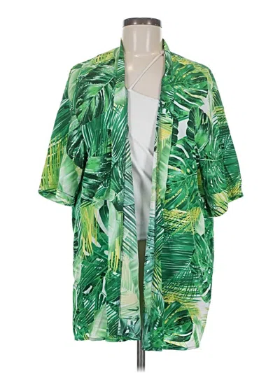 Pre-owned Unbranded Kimono In Green