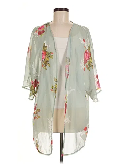 Pre-owned Unbranded Kimono In Green