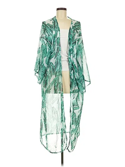 Pre-owned Unbranded Kimono In Green