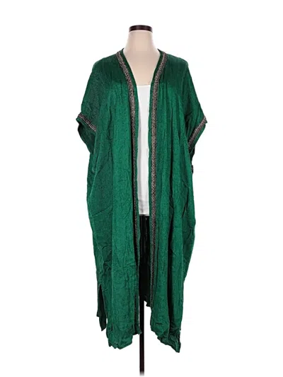 Pre-owned Unbranded Kimono In Green