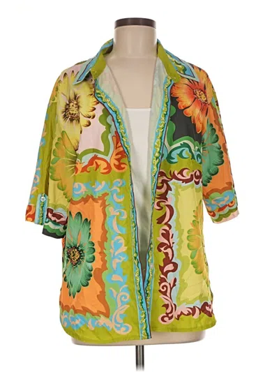 Pre-owned Unbranded Kimono In Green