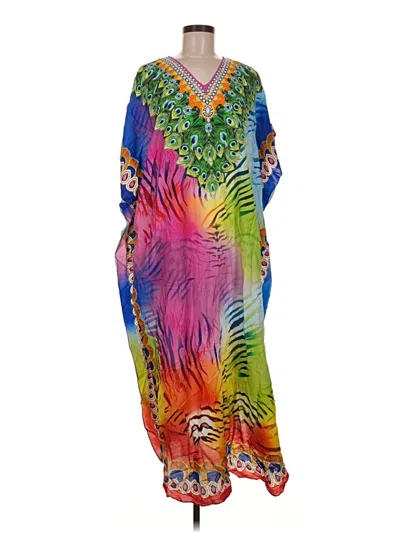 Pre-owned Unbranded Kimono In Green