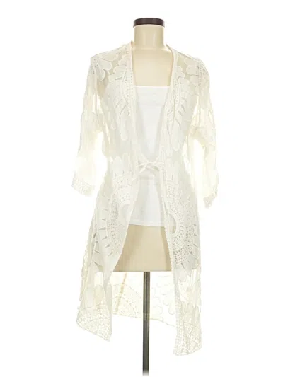 Pre-owned Unbranded Kimono In Ivory