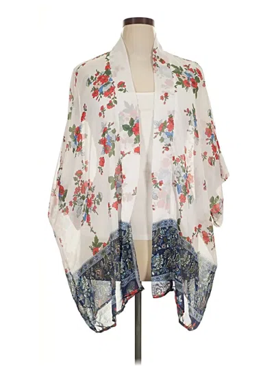 Pre-owned Unbranded Kimono In Ivory