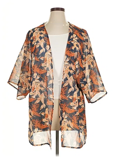 Pre-owned Unbranded Kimono In Orange