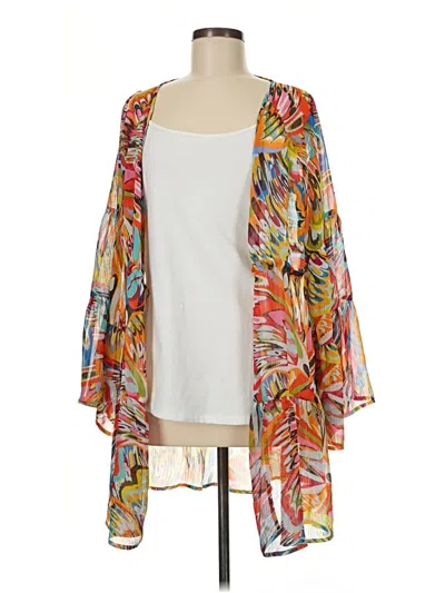 Pre-owned Unbranded Kimono In Orange