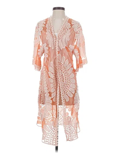 Pre-owned Unbranded Kimono In Orange