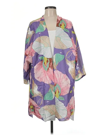 Pre-owned Unbranded Kimono In Purple