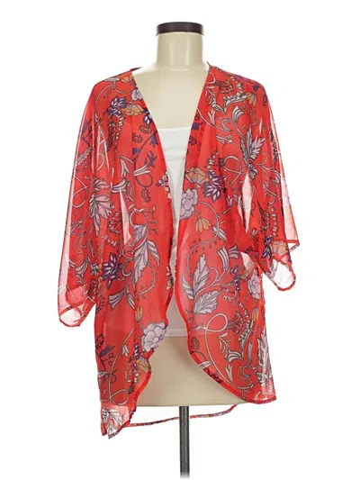 Pre-owned Unbranded Kimono In Red
