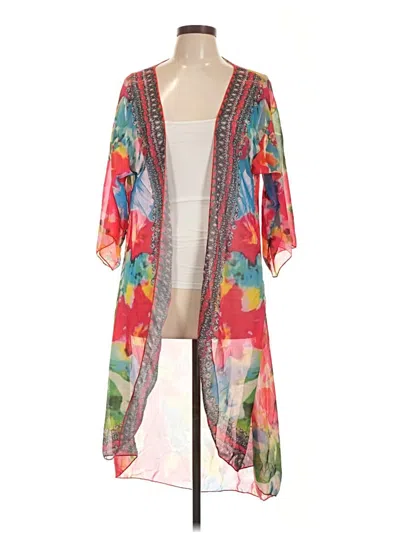 Pre-owned Unbranded Kimono In Red