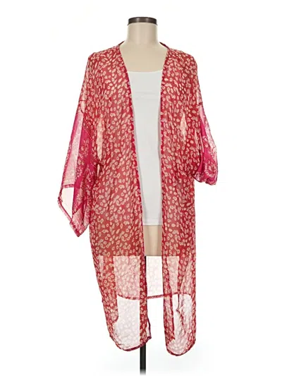 Pre-owned Unbranded Kimono In Red