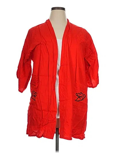 Pre-owned Unbranded Kimono In Red