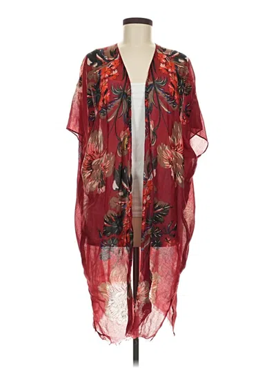 Pre-owned Unbranded Kimono In Red