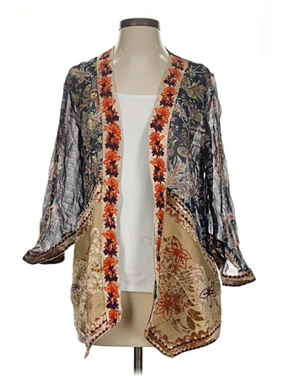 Pre-owned Unbranded Kimono In Tan