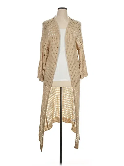 Pre-owned Unbranded Kimono In Tan