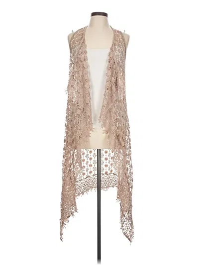 Pre-owned Unbranded Kimono In Tan